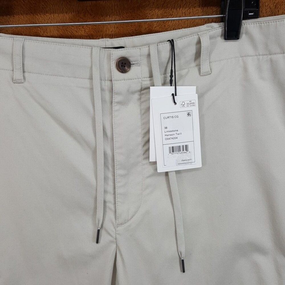 THEORY Pants Mens Size 38 Tan Cargo Drawstring Trouser CURTIS Hanson Twill $245 - Picture 4 of 8